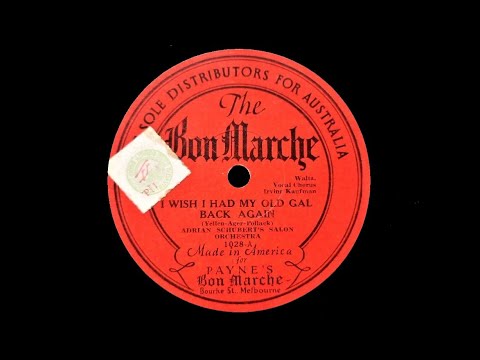 I Wish I Had My Old Girl Back Again (Yellen, Ager, Pollack) - Adrian Schubert's Salon Oorchestra