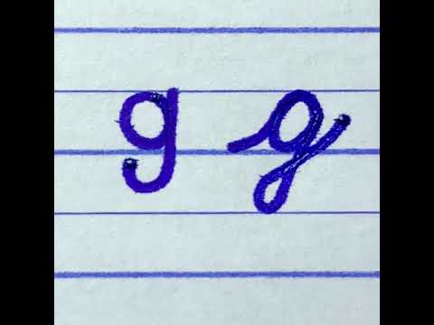Learn to write print and cursive small letter g | How to write alphabet for beginners | handwriting