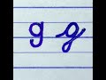Learn to write print and cursive small letter g | How to write alphabet for beginners | handwriting