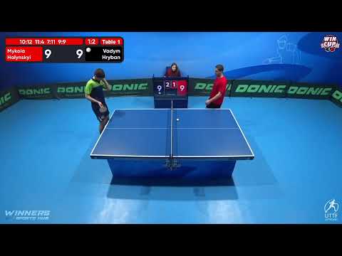 23:00 Mykola Halynskyi 1-3 Vadym Hryban West 5 WIN CUP 28.11.2022 | TABLE TENNIS WINCUP