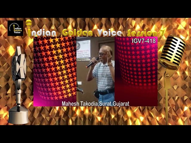 Mahesh Takodia – Online Singing Competition – Indian Golden Voice Session 7 – Mangrove Production