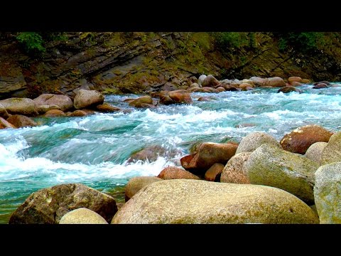 Relaxing Nature Sounds Mountain River | Sleep, Study, Focus | White Noise Stream