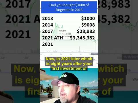 Had you bought $1000 of Dogecoin in 2013 😲 #dogecoinmillionaire