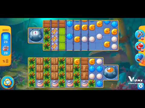 Fishdom. 8692 level no boosters and diamonds. 16 moves