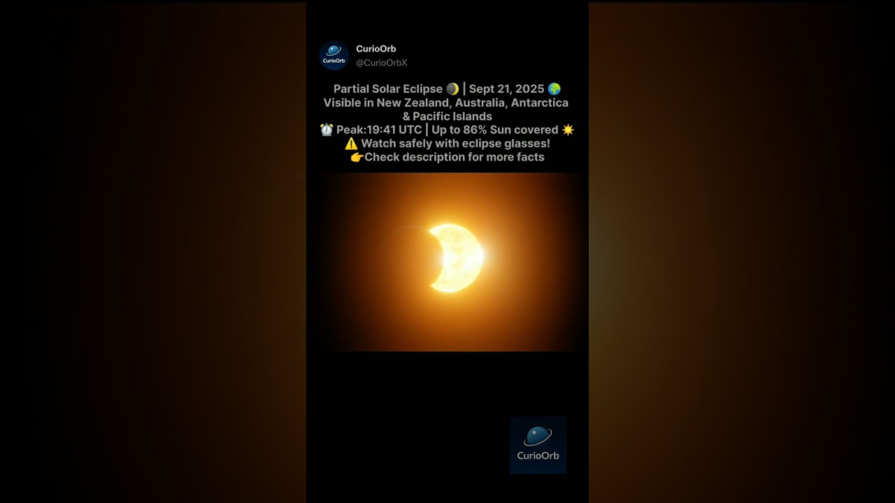 Partial Solar Eclipse 🌒 | September 21, 2025 | Where & When to Watch the Celestial Event #shorts