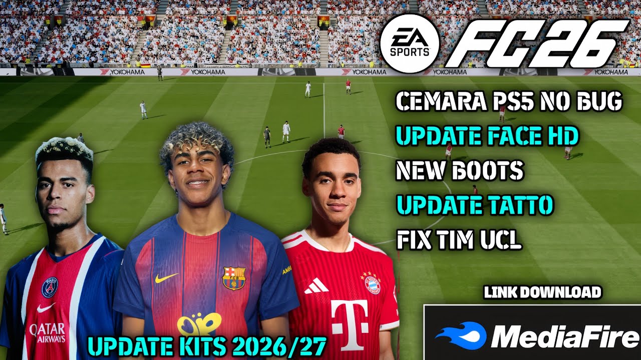 FIFA 2026 PPSSPP Update Transfer 2026, Face Hd, Update Kits 2026/27