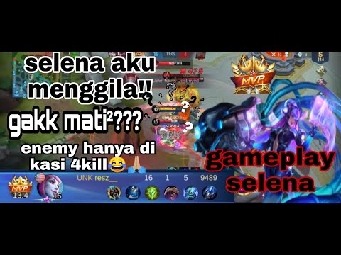 Gameplay Selena Mid Lane!! Lele Ku Membunuh Mu.  (Sekali Combo Auto Mati)