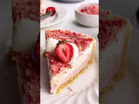 Watch Video: No Bake Strawberry Crunch Cheesecake