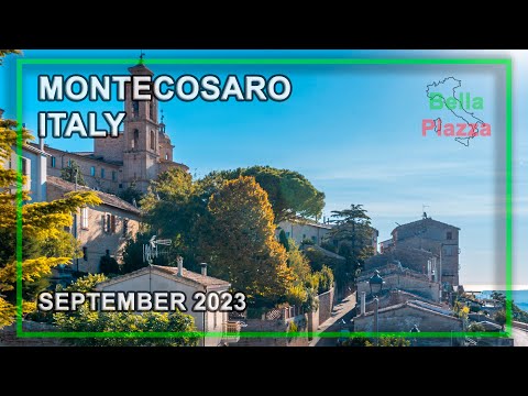 Relaxing walk exploring the City of Montecosaro, Marche, Italy | POV 4K 60fps (September 2023)