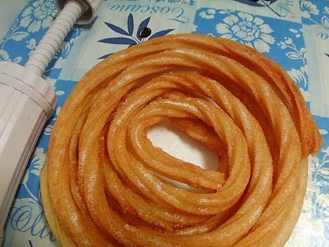 receta de churros españoles inmejorable,,,harina agua y sal tradicional