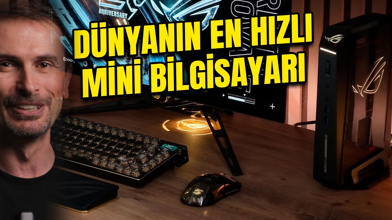 Altın kaplama klavye, elmas gibi fare ve ASUS ROG NUC 16 20 Edition