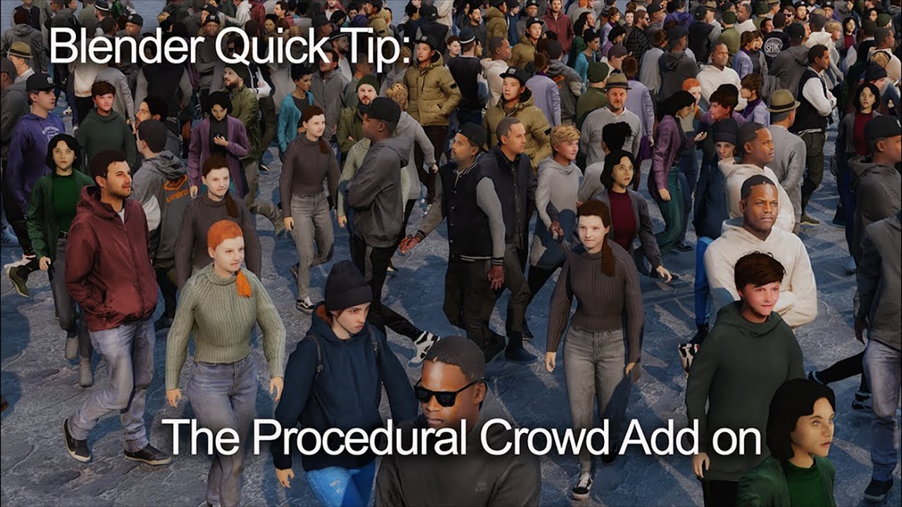 Blender Quick Tip: The Procedural Crowd Add on