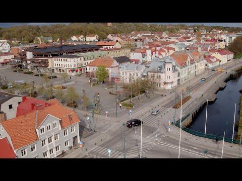 4202. Ronneby Drone Stock Footage Video