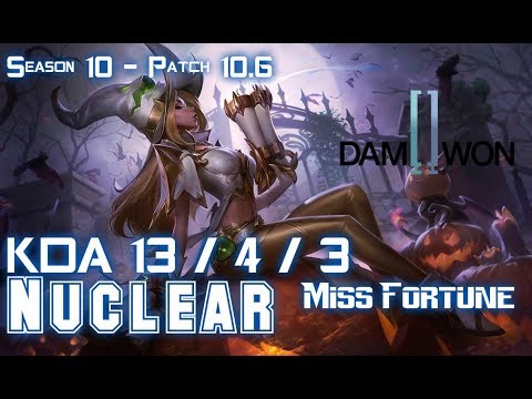 DWG Nuclear MISS FORTUNE vs VARUS ADC - Patch 10.6 KR Ranked