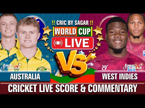 Australia U19 vs West Indies U19 | Cricket Live Score & Commentary