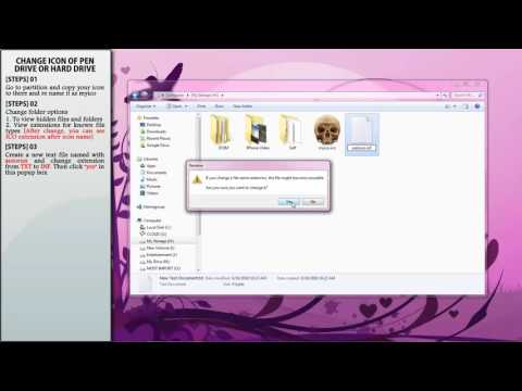 How to change icon of Pendrive,memory card, Hard drive partition or External HDD on Windows - HD
