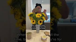 Not my lil brother getting flowers from his sneaky link! 😳 #sneaky #flowers by Patrick Starrr
