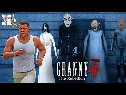 GTA V : Franklin & Shinchan Trapped Inside the NEW Granny Horror House ! in Telugu