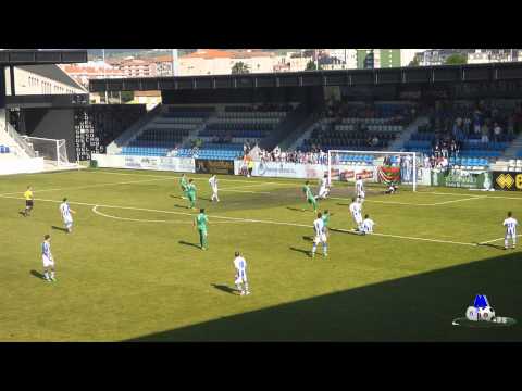 Resumen del R.S.Gimnástica 1 - C.F.Villanovense 1. Ida de la fase de ascenso.