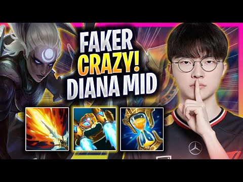 FAKER CRAZY GAME WITH DIANA MID! - T1 Faker Plays Diana MID vs Fiddlesticks! | Season 2025