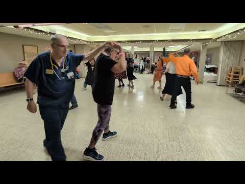 Bob Pyles cueing at the Singles & Doubles Halloween Dance in St. Louis, MO 10/25/25.