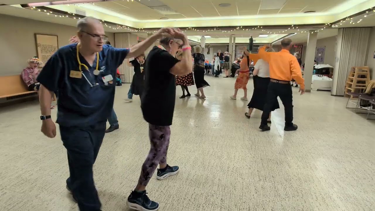 Round dancing with Bob Pyles cueing at the Singles & Doubles Square Dance Club in St. Louis, MO 10/28/25.