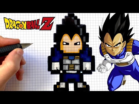 TUTO DESSIN VEGETA PIXEL ART - DRAGON BALL