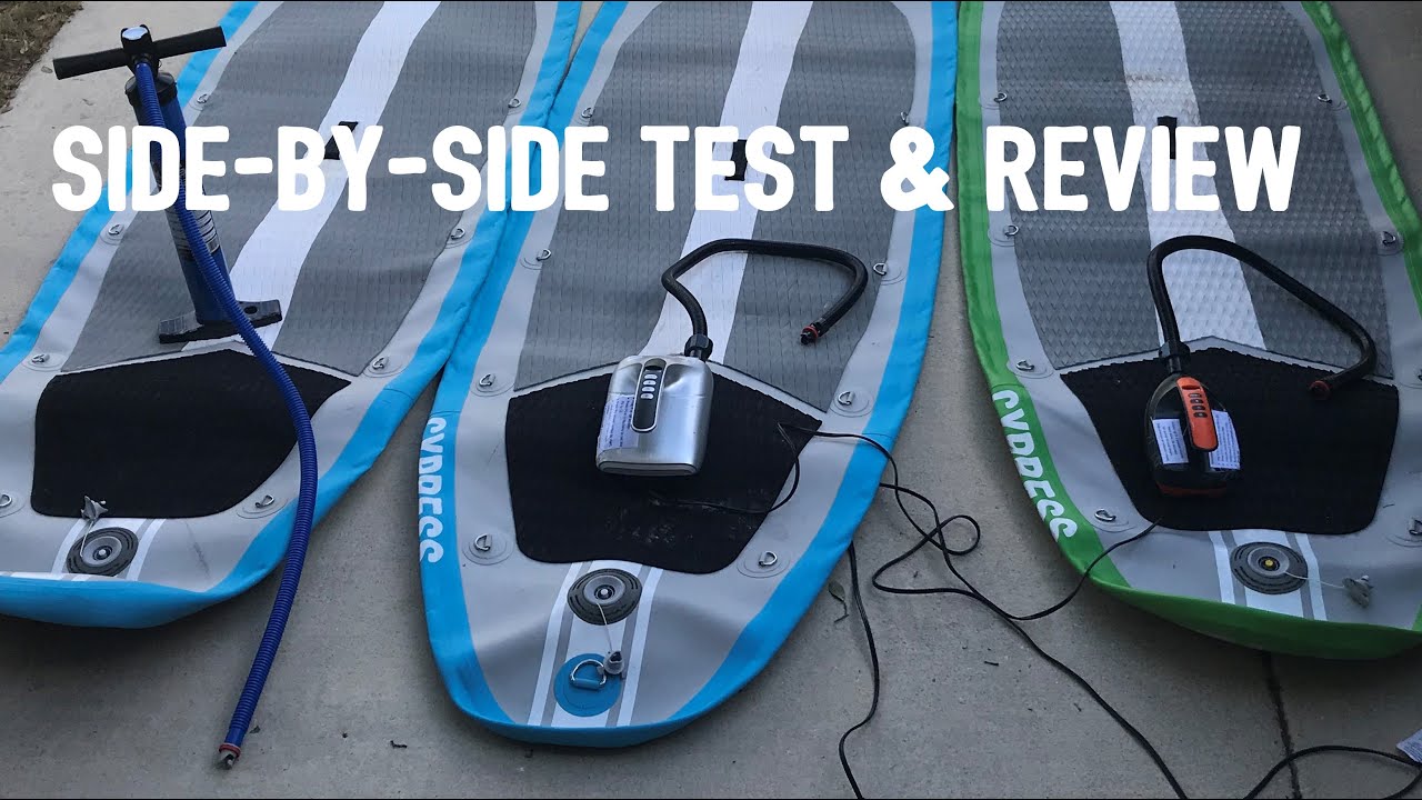 Electric paddle board pump side by side review