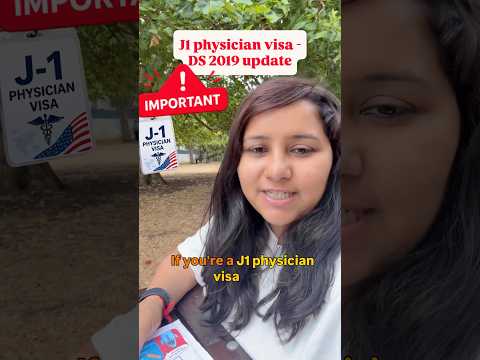 What is the new ECFMG DS-2019 update for J1 physician visa holders?