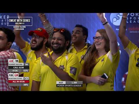 Insane Poker Hand | Sweat With Gujarat Falcons | Sweat With series Q9 | Poker Sports League Season 2