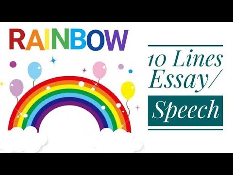 Lines/paragraph/essay on"Rainbow". In easy and simple words. Let's Learn English and Paragraphs. Video