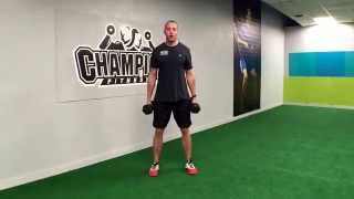 Dumbbell Squat to Curl exercise video thumbnail