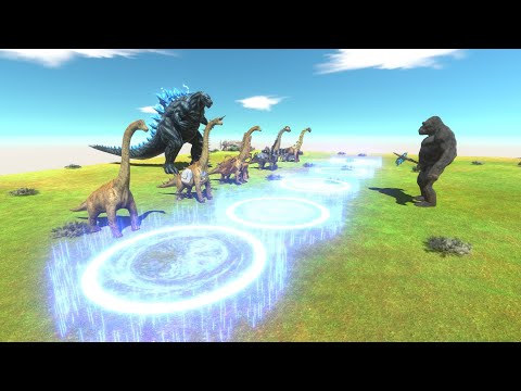 Brachiosaurus EVOLUTION of GODZILLA  EARTH DINOSAUR - Animal Revolt Battle Simulator