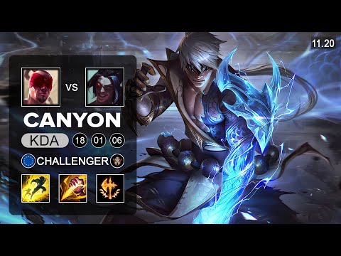 Canyon Lee Sin Jungle vs Kayn - EUW Challenger - Season 11 Patch 11.20