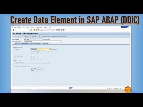 3.Create Data Element in SAP ABAP | Data Dictionary (DDIC) | TCode - SE11 #abap #freshers #tutorial