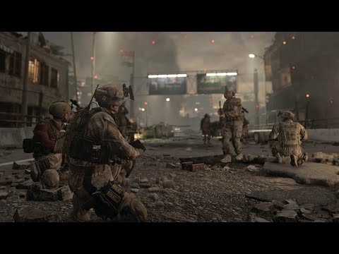 USMC in Middle-Eastern Nighttime Firefight - Modern Warfare Remastered
