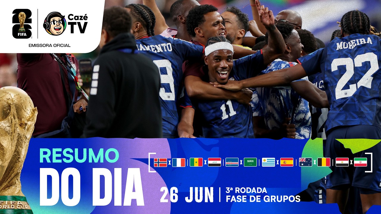 CABO VERDE FAZ HISTÓRIA E EGITO X IRÃ TERMINA EM DRAMA! | RESUMO DO DIA (26/06) | COPA DO MUNDO