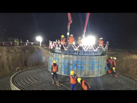 Concrete Pouring for the foundation of Wind Turbine Generator