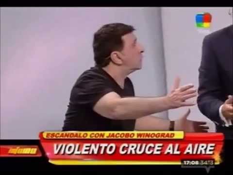 Jacobo Winograd se fue a las manos en vivo con Miguel Rizzo: insultos, piñas y sillazos