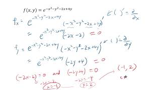 finding critical points of a multivariable function