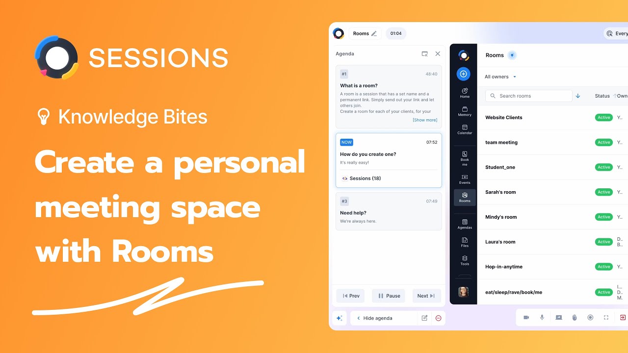 Create a personal meeting space with Rooms