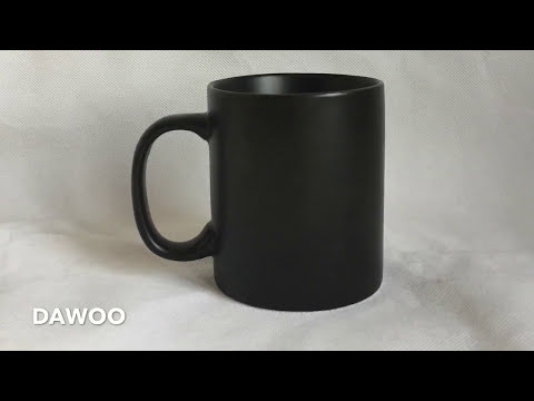 Black color matte finish 11oz ceramic coffee mug
