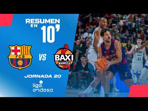 🏀 Resumen en 10': Barcelona vs BAXI Manresa - Jornada 20 Liga Endesa 2025-26