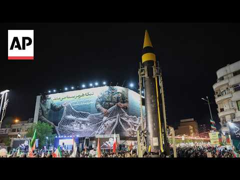 Video Thumbnail: Iran holds rallies displaying what looks like a ballistic missile launcher