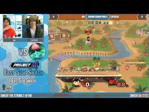 Smash The Stigma 2: GHQ | Aki (Ness) Vs CatOSat (Ivysaur) - Pools - Project M