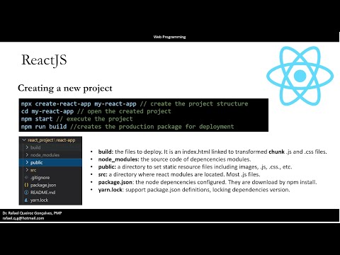 ReactJS - Creating, executing and deploying a new project