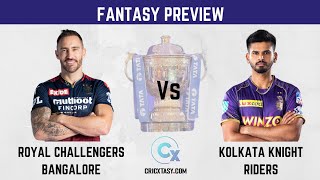RCB vs KKR Dream11 Prediction | IPL 2022 | Royal Challengers Bangalore vs Kolkata Knight Riders