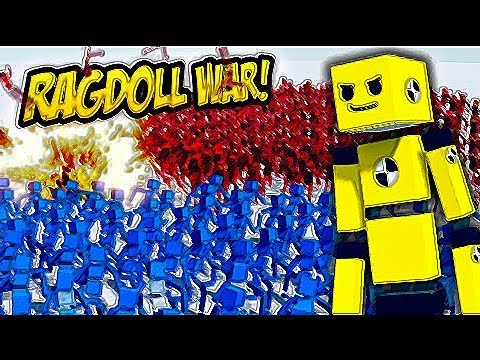 MASSIVE Red vs Blue BATTLES (Fun With Ragdolls)