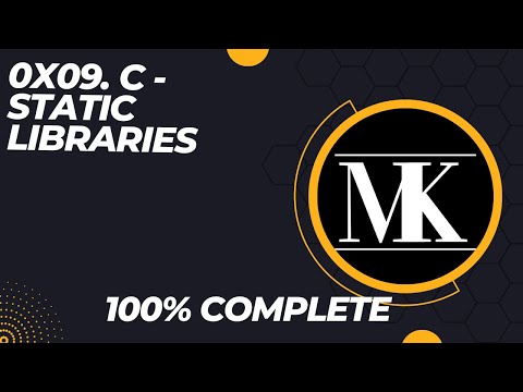 0x09. C Static Libraries 100% COMPLETE