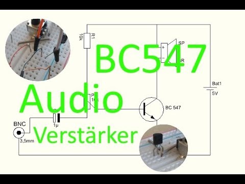 elektronik Anfänger Transistor BC547 Audioverstärker Breadboard tutorial electronic